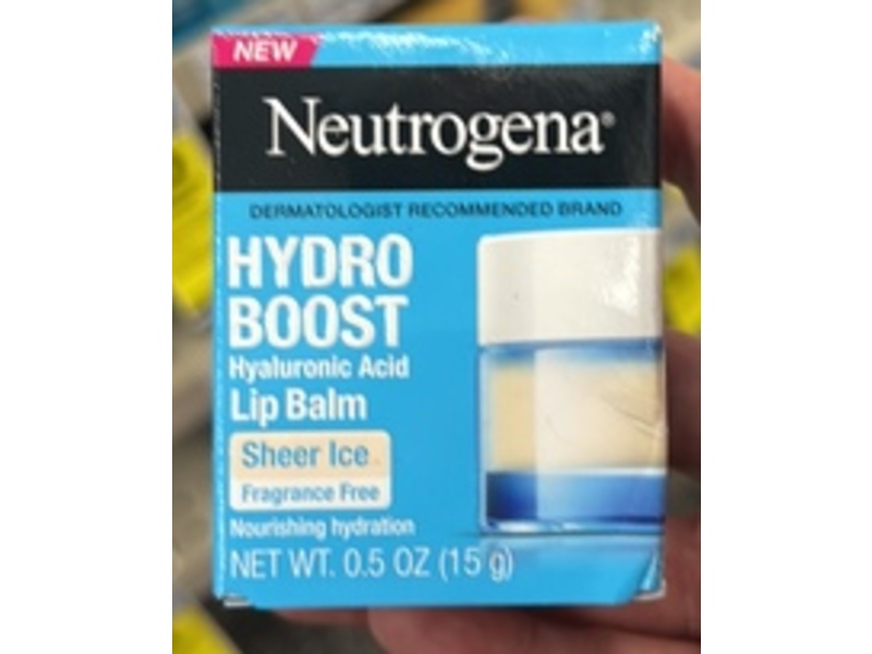 Neutrogena Hydro Boost Hyaluronic Acid Lip Balm, Sheer Ice, 0.5 oz/15 g