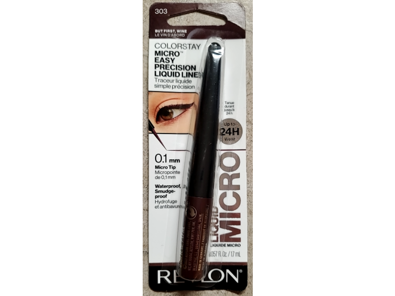 Revlon Colorstay Micro Easy Precision Liquid Eyeliner, 303 But First-Wine, 0.057 fl oz/1.7 mL