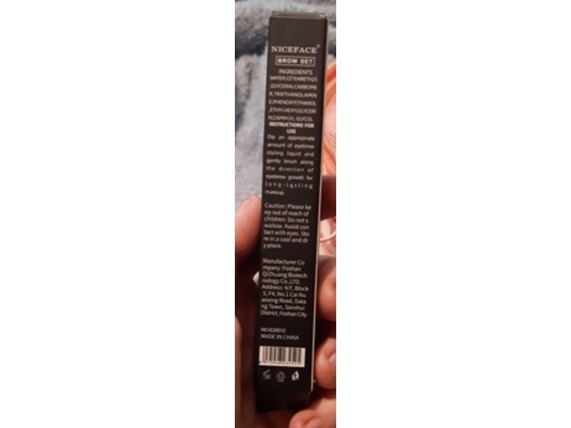 Niceface Eyebrow Setting Liquid Gel, Transparent, 0.02 oz/4.3 g