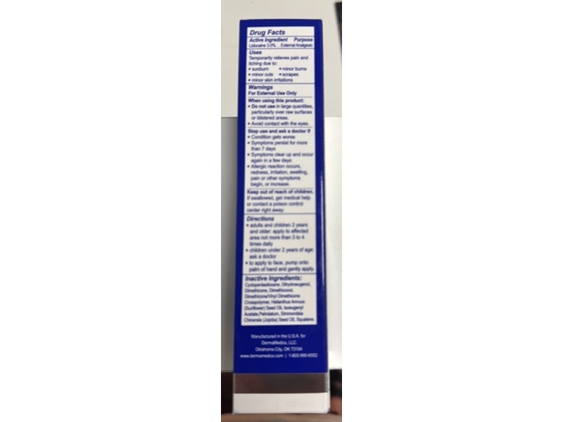 Dermamedics Calm & Correct Pain Relief Serum, 3% Lidocaine, 1.7 fl oz/50 mL