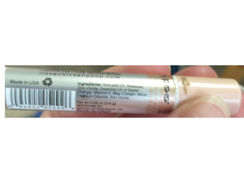 Chicken Poop La Chicken Poo Poo Lip Glace, Simone A Go-Go, 0.09 oz/2.6 g