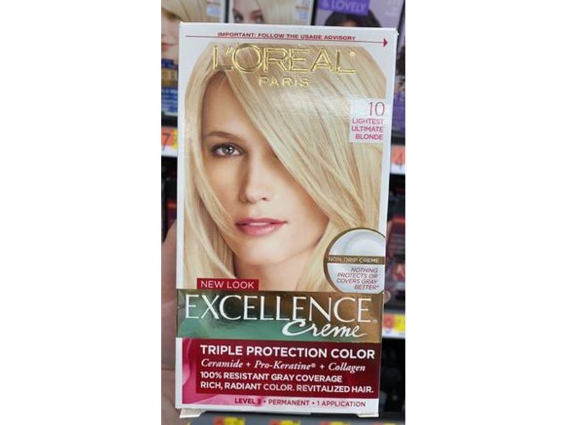 L'Oreal Paris Excellence Creme Permanent Hair Color, 10 Lightest Ultimate Blonde