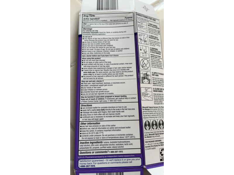 Equate Hair Regrowth Treatment Foam, Minoxidil Topical Aerosol 5%, 2.11 oz/60 g