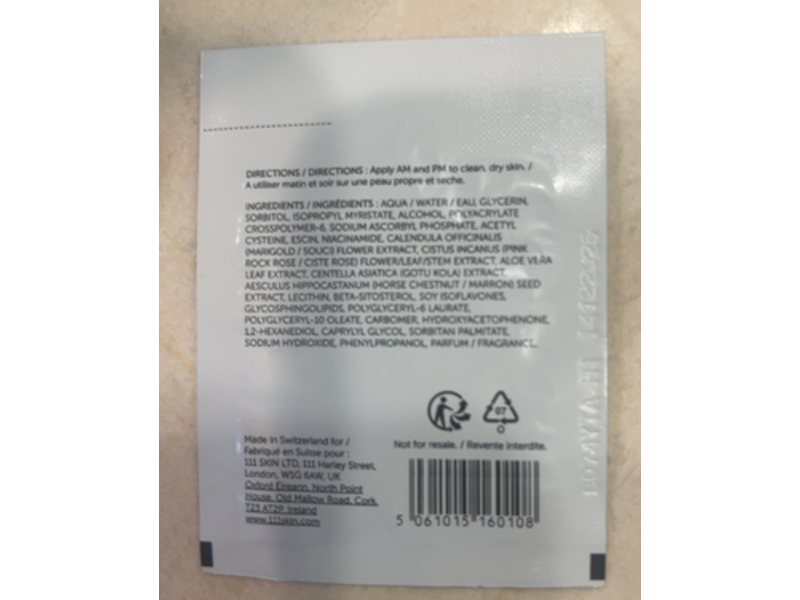 111Skin Repair Serum, NAC Y², 0.07 fl oz/2 mL