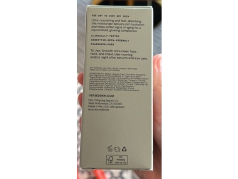 Versed Rich Barrier Cream, 1.5 oz/43 g