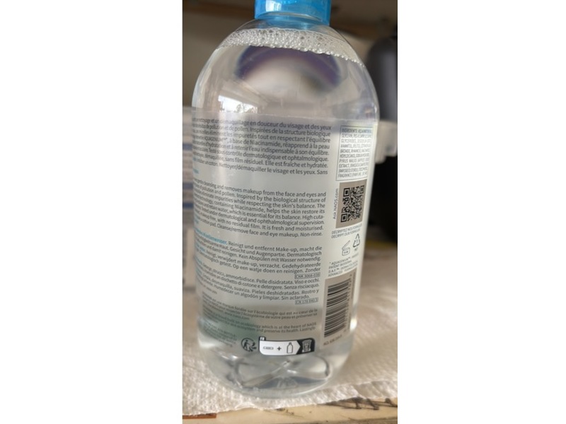 Bioderma Hydrabio H2O Micellar Water Makeup Remover, 16.7 fl oz/500 mL