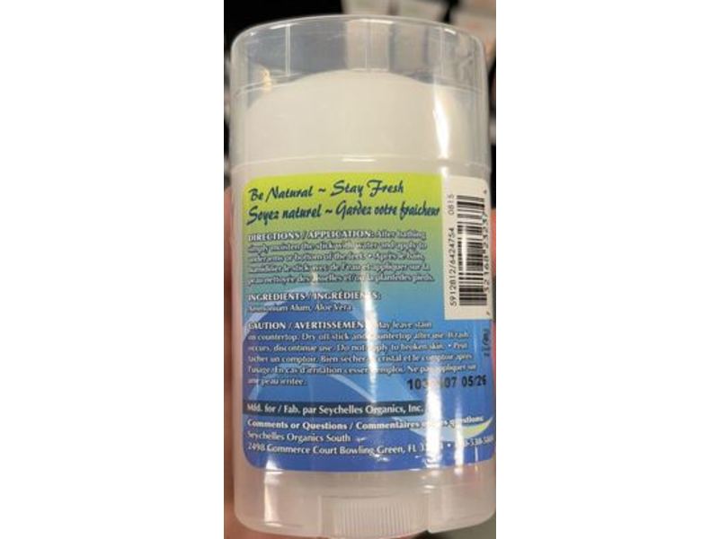 Naturally Fresh Deodorant Crystal, Aloe Vera, 3 oz/90 g