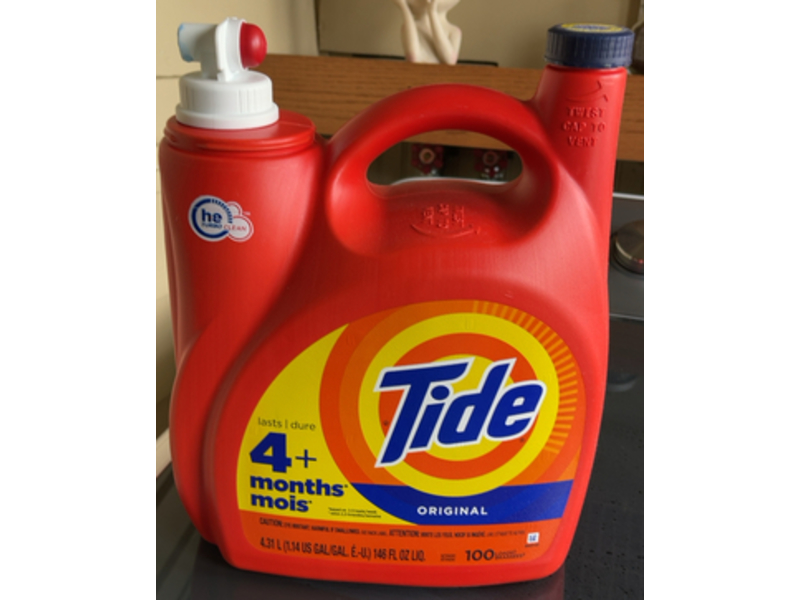 Tide Original Liquid Laundry Detergent, 100 Loads, 146 fl oz/4.31 L