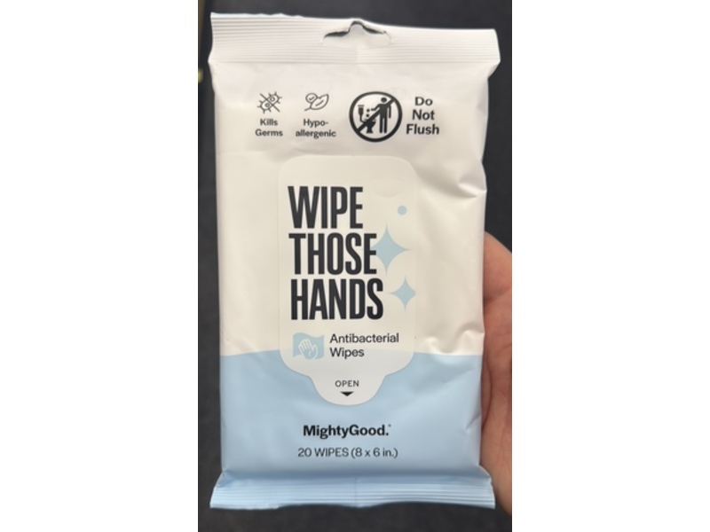 Mighty Good Wipe Those Hands Antibacterial Wipes, 20 Count