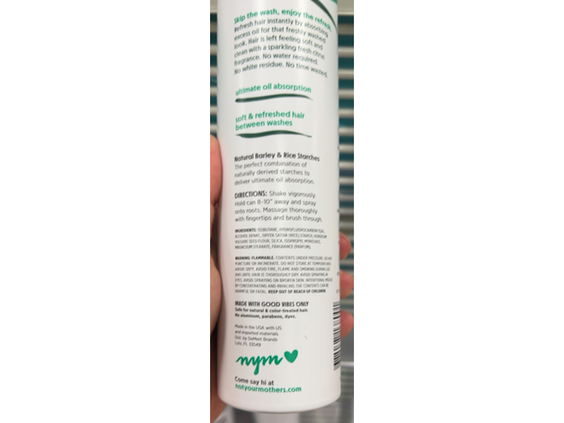 Not Your Mother's Refreshing Clean Freak Dry Shampoo, Fresh Citrus, 7 oz/198 g
