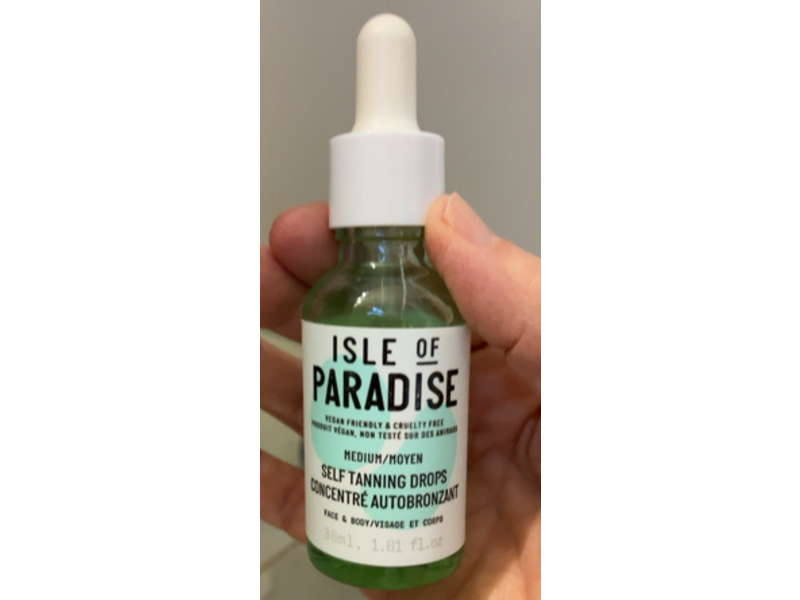 Isle Of Paradise Self Tanning Drops, Medium, 1.01 fl oz/30 mL