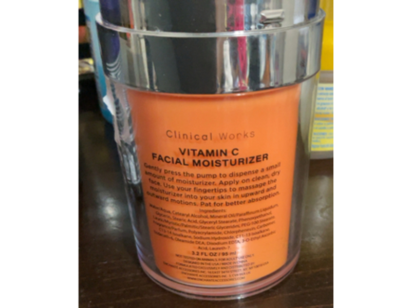 Clinical Works Ultra Hydrating Facial Moisturizer, Vitamin C , 3.2 fl oz/95 mL