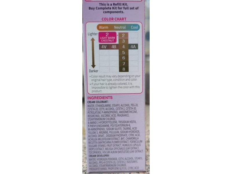 Bigen Speedy Conditioning Color Refill, 2 Light Warm Chestnut, 2.82 oz/80 g, Pack Of 3