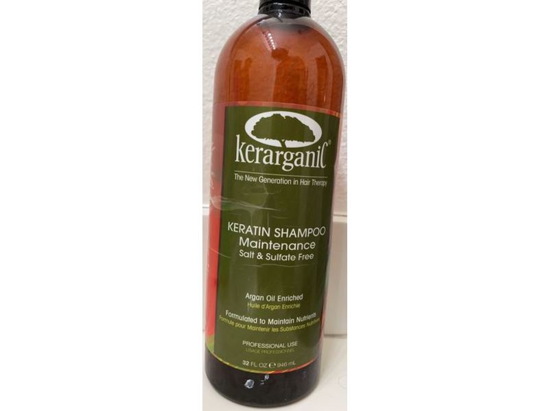 Kerarganic Keratin Shampoo Maintenance, Argan Oil Enriched, Salt & Sulfate Free, 32 fl oz/945 mL