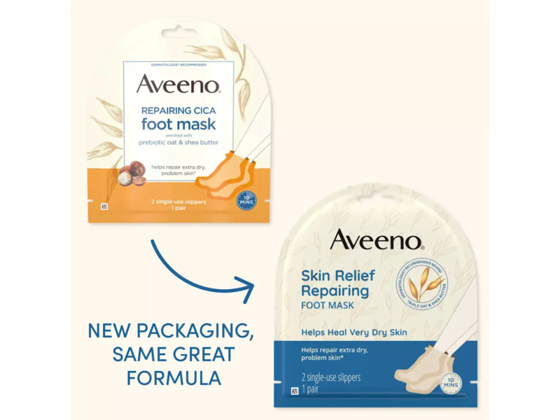 Aveeno Skin Relief Repairing Foot Mask, 1 Pair