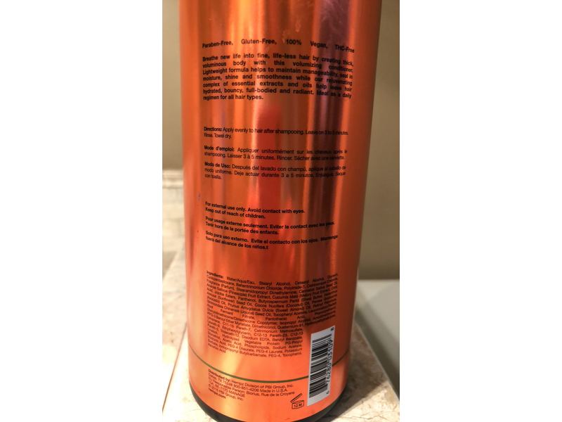 Hempz Herbal Volumizing Conditioner, Sweet Pineapple & Honey Melon, 33.8 fl oz/1 L