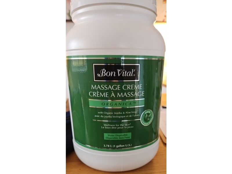 Bon Vital Massage Creme, Organic Jojoba & Aloe Vera, 3.78 L