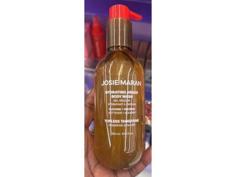 Josie Maran Hydrating Argan Body Wash, Topless Tangerine, 8.45 fl oz/250 mL