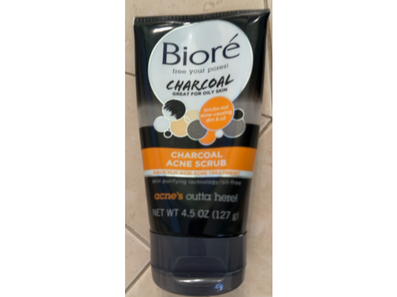 Biore Charcoal Acne Scrub, 4.5 oz/127 g