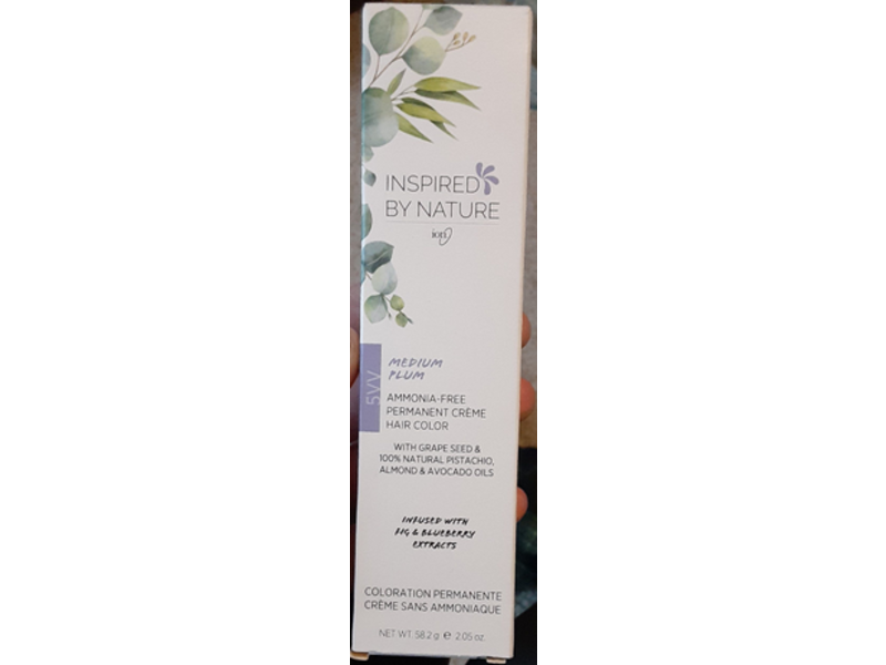 Ion Inspired By Nature Permanent Creme Hair Color, 5vv Medium Plum, Ammonia-Free, 2.05 oz/58.2 g