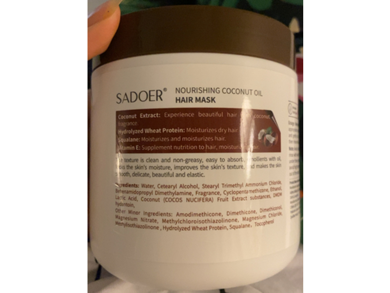Sadoer Nourishing Coconut Oil Hair Mask, 500 mL