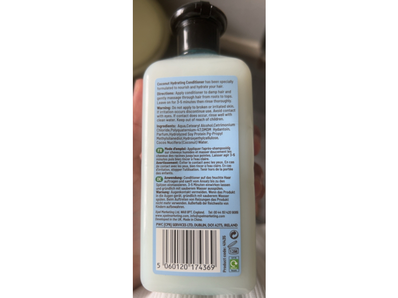 XHC Hydrating Conditioner, Coconut, 13.52 fl oz/400 mL