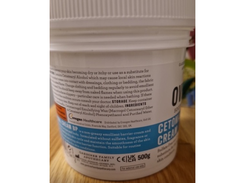 Gardiner Family Apothecary Ovelle Cetomacrogol Cream, 500 g