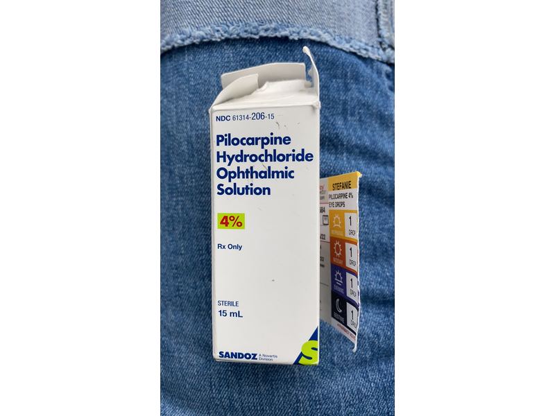 Pilocarpine Hydrochloride Ophthalmic Solution 4%, 15 mL, Sandoz (RX)