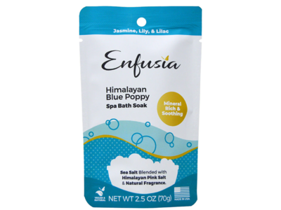 Enfusia Himalayan Blue Poppy Spa Bath Soak, Jasmine, Lily & Lilac, 2.5 fl oz/70 g