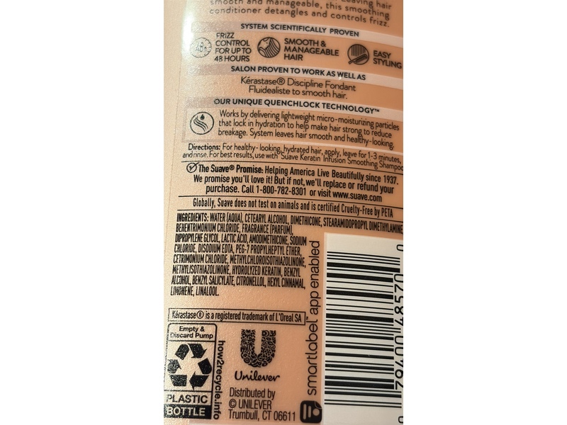 Suave Keratin Infusion Smoothing Conditioner, 18 fl oz/ 532 mL