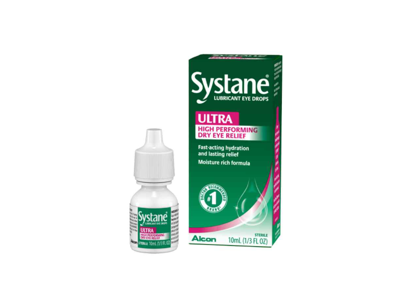 Systane Ultra High Performing Dry Eye Relief Eye Drops, 0.33 fl oz/10 mL, Pack Of 2