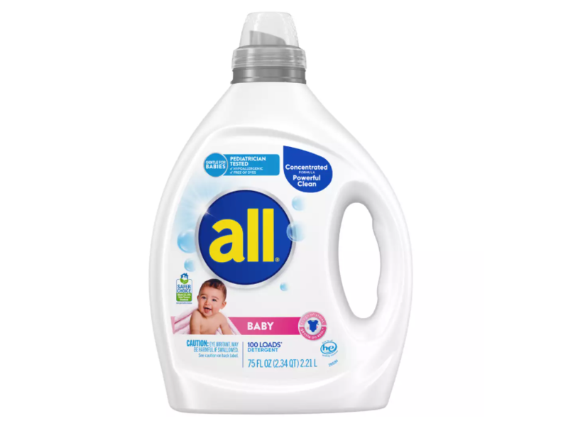 All Baby Concentrated Laundry Detergent, 100 Loads, 75 fl oz/2.21 L