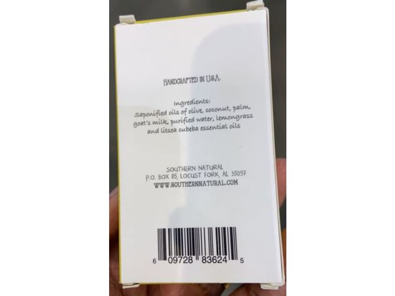 Southern Natural Goat Milk Soap, Face & Body, Lemongrass, 4 oz