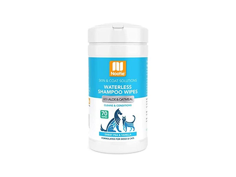 Nootie Waterless Shampoo Wipes, Aloe & Oatmeal, 70 Wipes