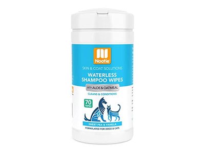 Nootie Waterless Shampoo Wipes, Aloe & Oatmeal, 70 Wipes