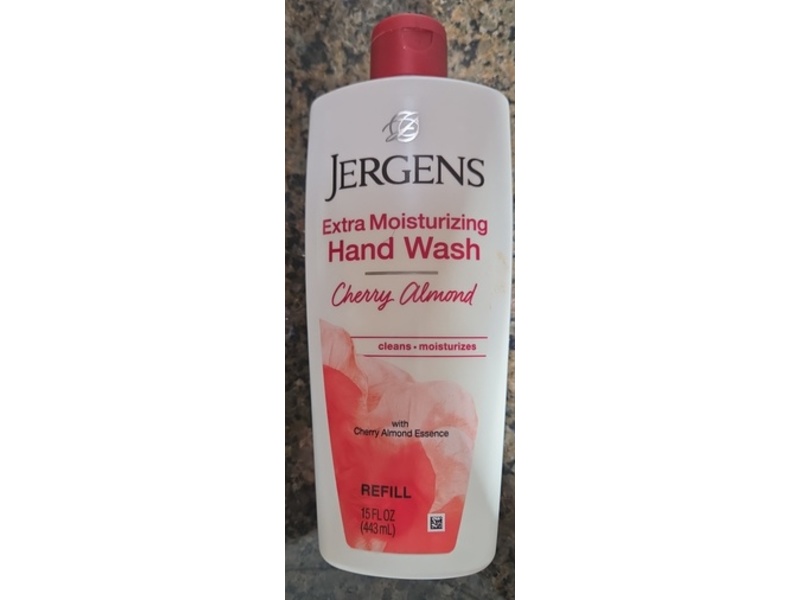 Jergens Extra Moisturizing Hand Wash, Cherry Almond, 15 fl oz/443 mL