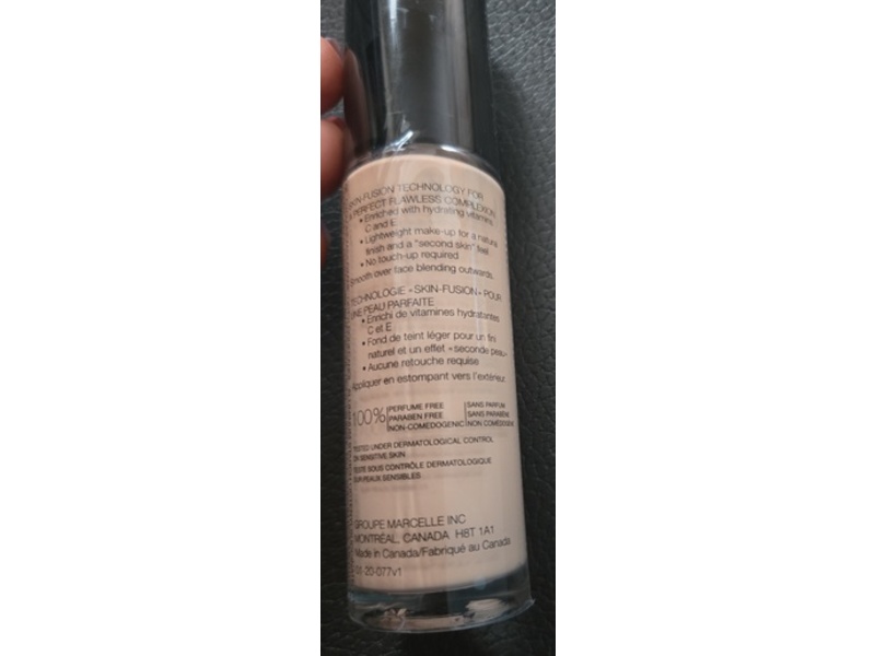 Marcelle Flawless Skin-Fusion Foundation, Ivory, 0.91 fl oz/27 mL