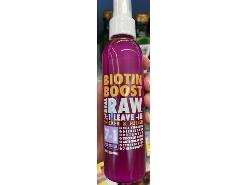 Real Raw 7 In 1 Leave-In Conditioner, Biotin Boost, 6 fl oz/200 mL