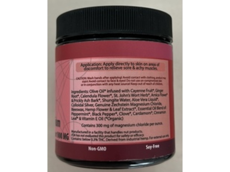 Dragonfly Botanicals CBD+Magnesium No More Aches Caliente Cream, 4 oz/113 g