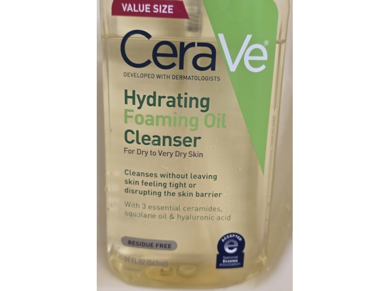 CeraVe Hydrating Foaming Oil Cleanser, 19 fl oz/562 mL