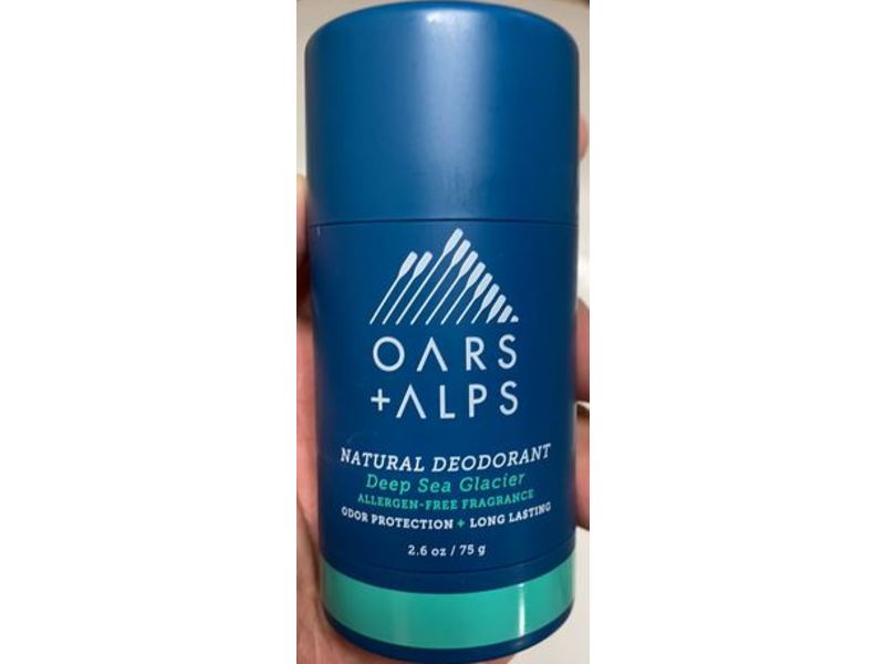 Oars + Alps Natural Deodorant, Deep Sea Glacier, 2.6 oz / 75 g