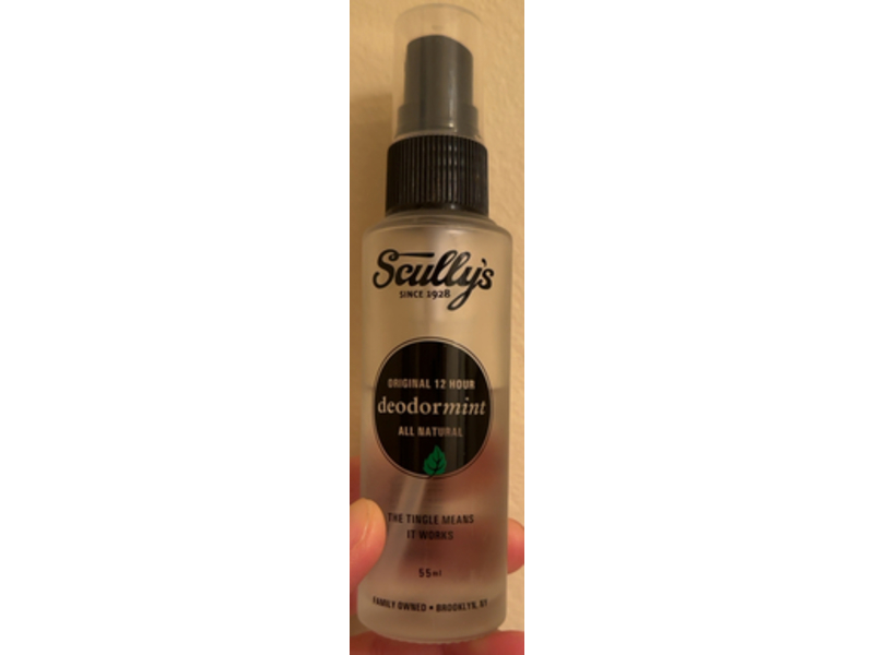 Scullys Original 12 Hour Deodorant, Mint, 2 fl oz/55 mL