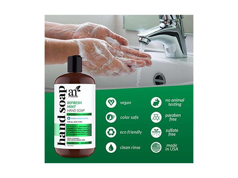 Artnaturals Hand Soap, Refresh Mint, 16 fl oz/473 mL