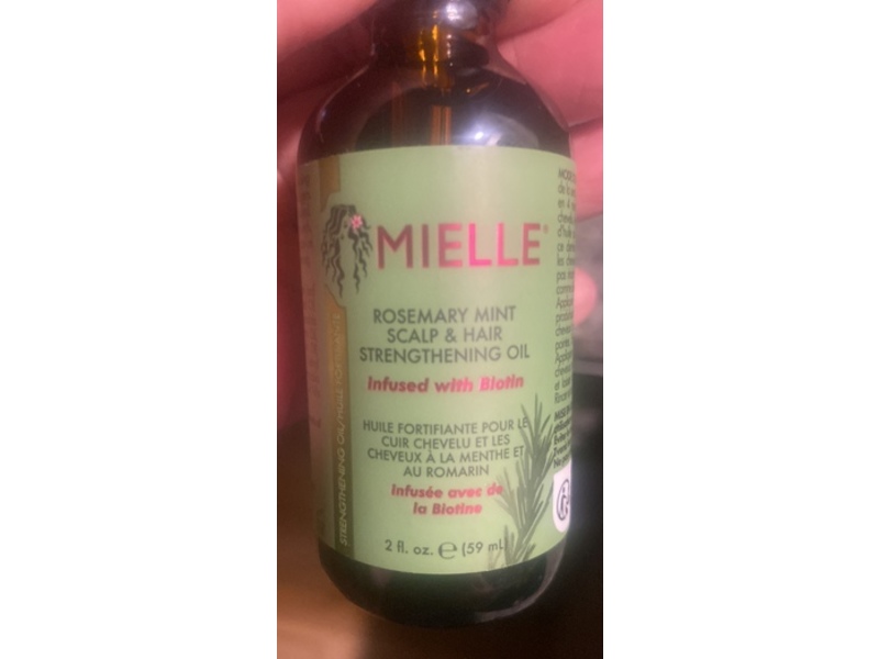 Mielle Scalp & Hair Biotin Strengthening Oil, Rosemary Mint, 2 fl oz/59 mL