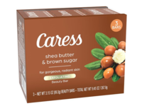 Caress Exfoliating Soap, Shea Butter & Brown Sugar, 3.15 oz/89.3 g, Pack Of 3 - thumbnail 1
