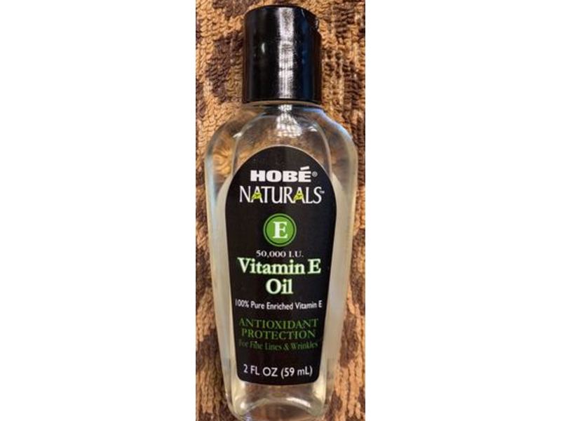 Hobe Naturals Vitamin E Oil, 50000 Iu, Antioxidant Protection, 2 fl oz/59 mL