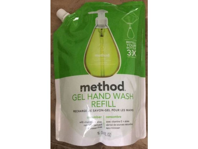 Method Gel Hand Wash Refill, Cocumber, 34 fl oz/1 L