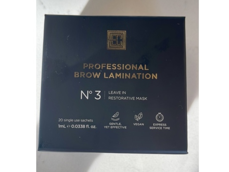 Brow Code Professional Brow Lamination Leave In Restorative Mask, 0.0338 fl oz/1 mL, 20 Count