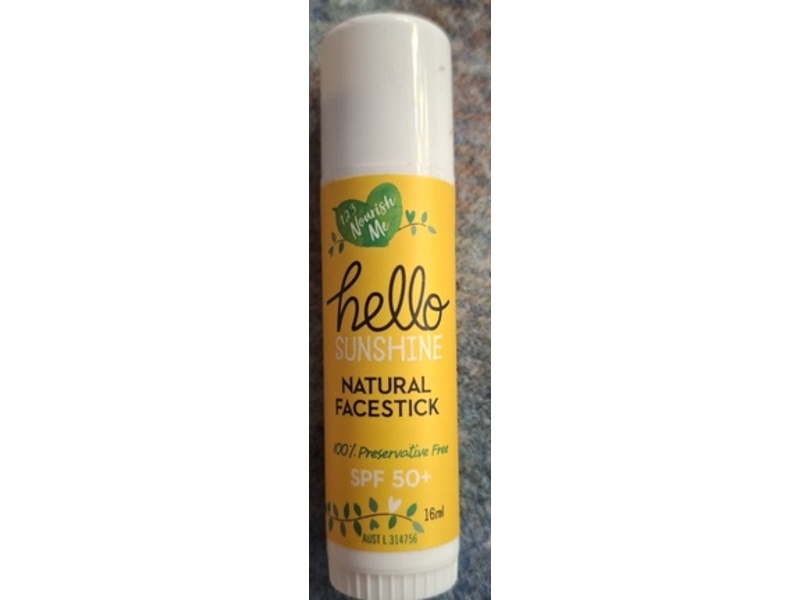 123 Nourish Me Hello Sunshine Natural Facestick, SPF 50+, 16 mL