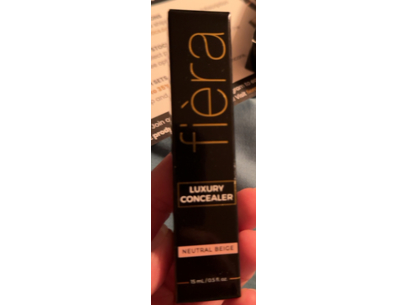 Fiera Luxury Concealer Hyaluronic Acid & Collagen, Neutral Beige, 0.5 fl oz/15 mL